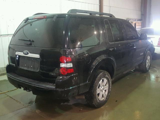 1FMEU73E28UB32252 - 2008 FORD EXPLORER X BLACK photo 4