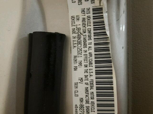 1J8HG48N38C125311 - 2008 JEEP COMMANDER SILVER photo 10