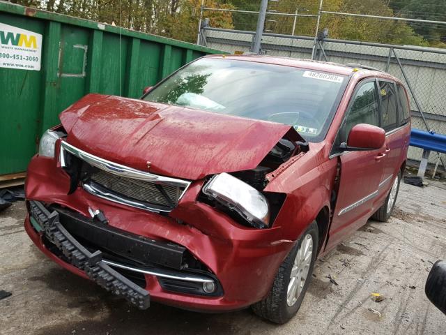 2C4RC1BG0GR304721 - 2016 CHRYSLER TOWN & COU RED photo 2
