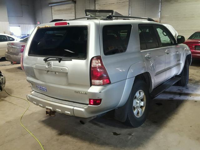 JTEBU14R140048023 - 2004 TOYOTA 4RUNNER SR SILVER photo 4