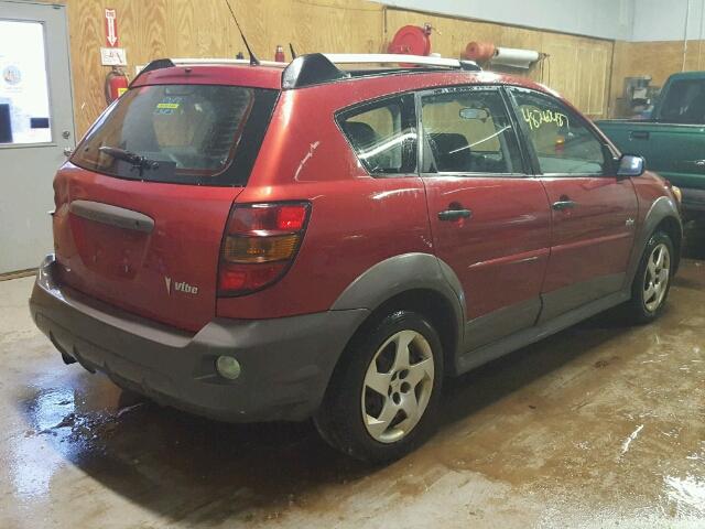 5Y2SM65876Z458492 - 2006 PONTIAC VIBE RED photo 4