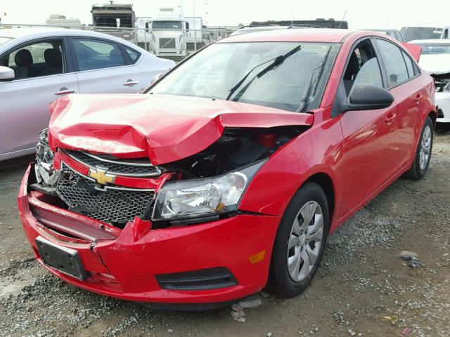 1G1PA5SG0E7262899 - 2014 CHEVROLET CRUZE LS RED photo 2