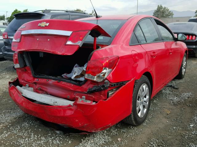 1G1PA5SG0E7262899 - 2014 CHEVROLET CRUZE LS RED photo 4