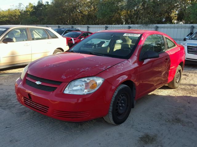 1G1AK12F757668553 - 2005 CHEVROLET COBALT RED photo 2