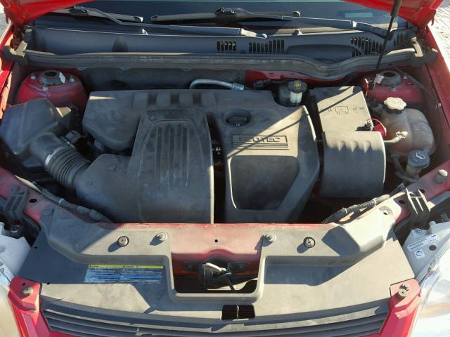 1G1AK12F757668553 - 2005 CHEVROLET COBALT RED photo 7