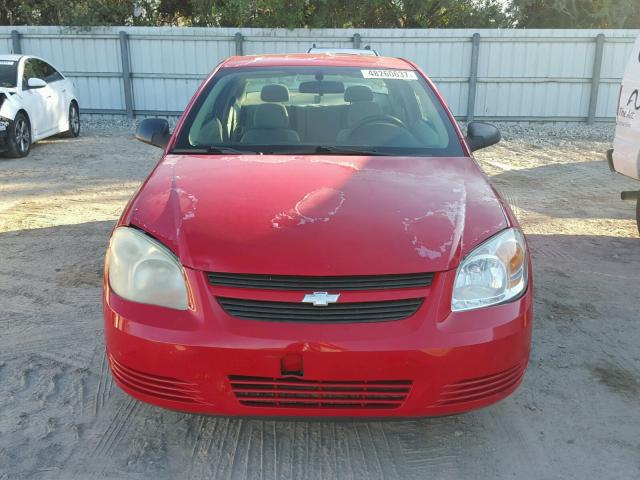 1G1AK12F757668553 - 2005 CHEVROLET COBALT RED photo 9