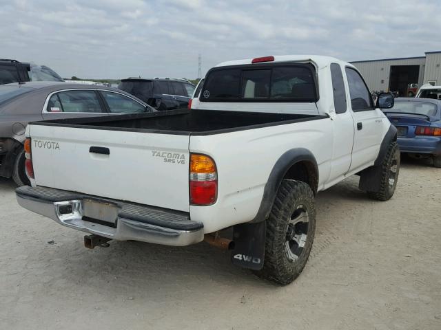 5TEWN72N81Z865331 - 2001 TOYOTA TACOMA XTR WHITE photo 4