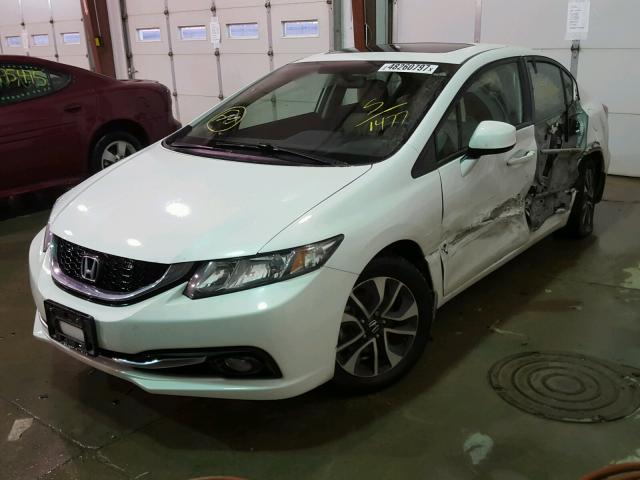 19XFB2F97DE021477 - 2013 HONDA CIVIC EXL WHITE photo 2