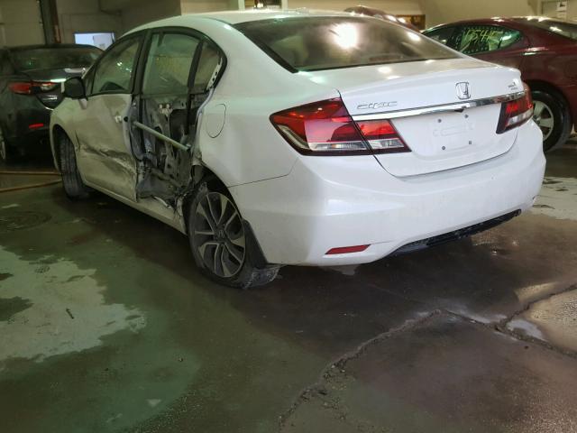 19XFB2F97DE021477 - 2013 HONDA CIVIC EXL WHITE photo 3