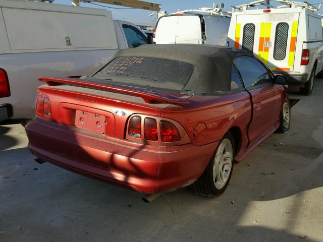 1FAFP45X6WF174752 - 1998 FORD MUSTANG GT RED photo 4