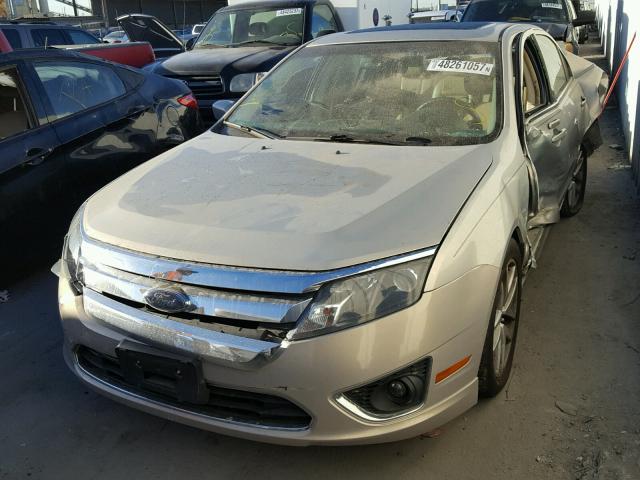 3FAHP0JG2AR118391 - 2010 FORD FUSION SEL SILVER photo 2