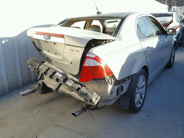 3FAHP0JG2AR118391 - 2010 FORD FUSION SEL SILVER photo 4