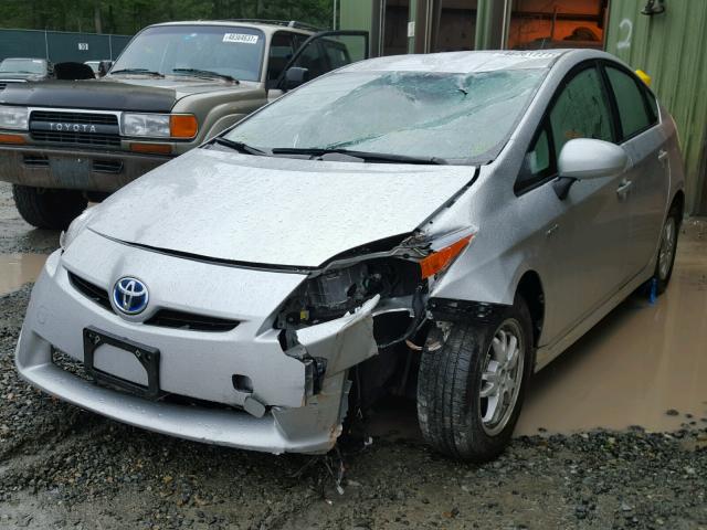 JTDKN3DU8A5014189 - 2010 TOYOTA PRIUS SILVER photo 2