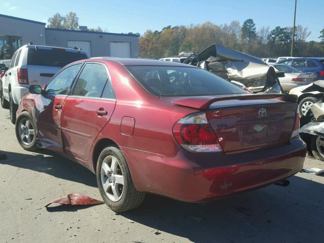 4T1BE32K95U080565 - 2005 TOYOTA CAMRY LE RED photo 3