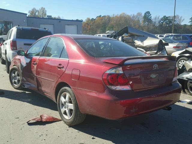 4T1BE32K95U080565 - 2005 TOYOTA CAMRY LE 红色 照片 3