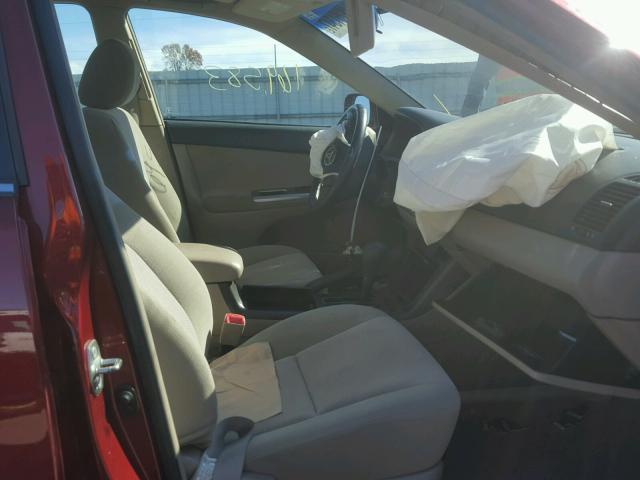 4T1BE32K95U080565 - 2005 TOYOTA CAMRY LE 红色 照片 5