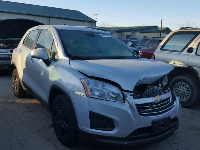 KL7CJKSB8FB101060 - 2015 CHEVROLET TRAX LS SILVER photo 1