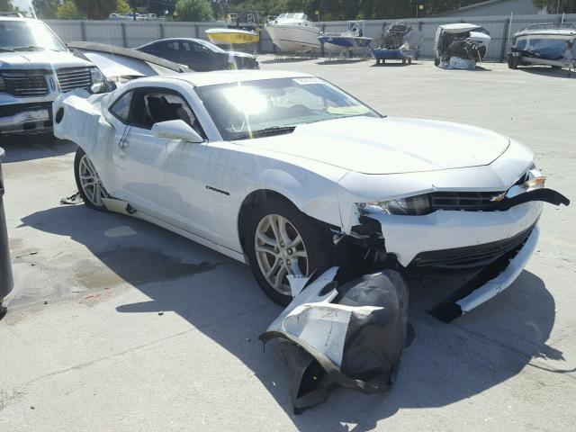 2G1FE1E33E9242663 - 2014 CHEVROLET CAMARO LS WHITE photo 1