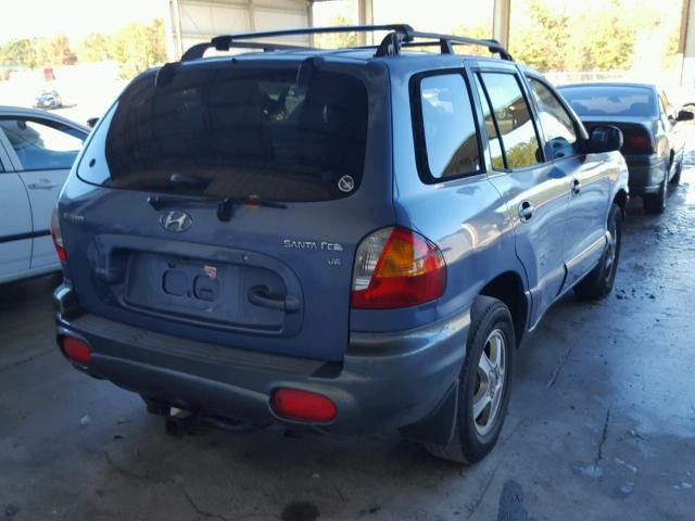 KM8SC13D02U184819 - 2002 HYUNDAI SANTA FE G BLUE photo 4