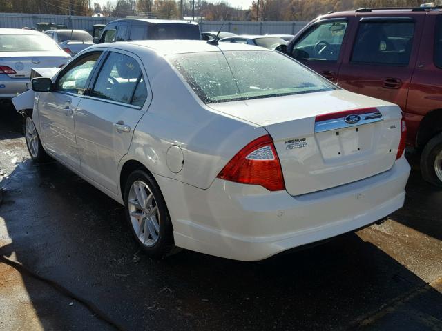 3FAHP0JA7CR298711 - 2012 FORD FUSION SEL WHITE photo 3