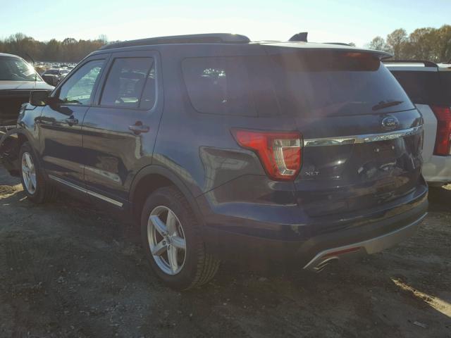 1FM5K8D81HGD44577 - 2017 FORD EXPLORER X BLUE photo 3