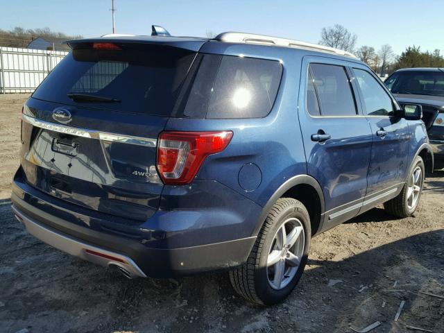 1FM5K8D81HGD44577 - 2017 FORD EXPLORER X BLUE photo 4