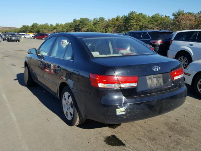 5NPET46C37H223507 - 2007 HYUNDAI SONATA GLS BLACK photo 3