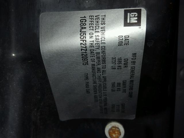 1G8AJ55F27Z120975 - 2007 SATURN ION LEVEL MAROON photo 10