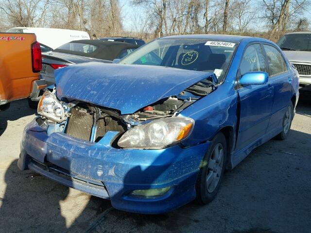 2T1BR32E58C907644 - 2008 TOYOTA COROLLA CE BLUE photo 2