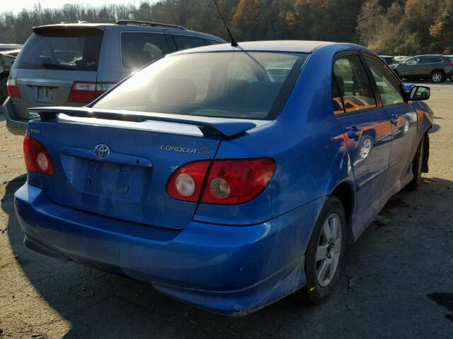 2T1BR32E58C907644 - 2008 TOYOTA COROLLA CE BLUE photo 4