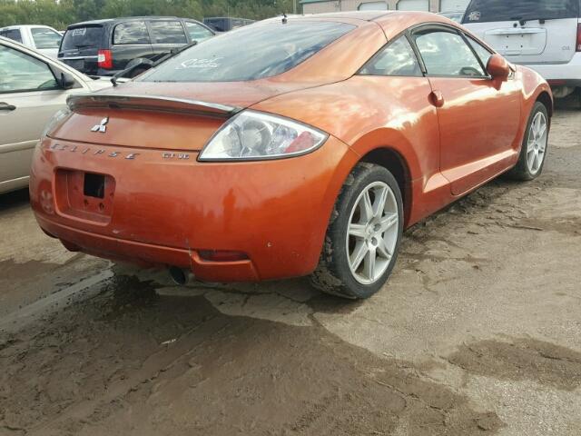 4A3AK34T57E010456 - 2007 MITSUBISHI ECLIPSE GT ORANGE photo 4