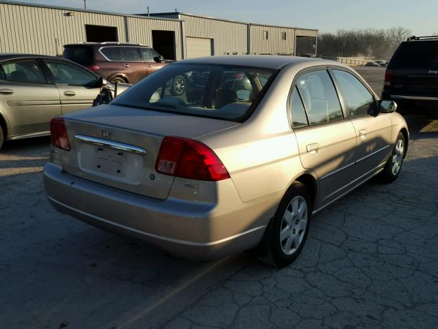 1HGES26721L023927 - 2001 HONDA CIVIC EX GOLD photo 4