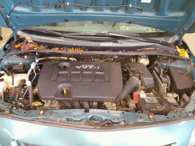 2T1BU4EE4AC521626 - 2010 TOYOTA COROLLA BA TEAL photo 7