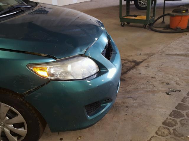 2T1BU4EE4AC521626 - 2010 TOYOTA COROLLA BA TEAL photo 9