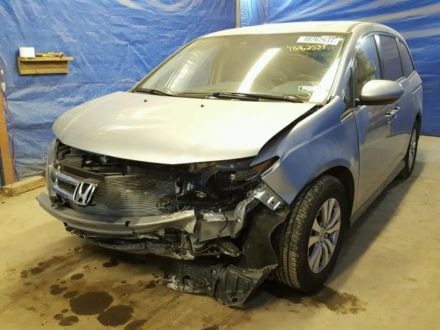 5FNRL5H60GB143286 - 2016 HONDA ODYSSEY EX BLUE photo 2