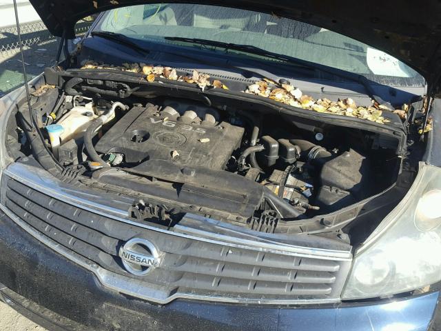 5N1BV28U48N105678 - 2008 NISSAN QUEST S BLUE photo 7