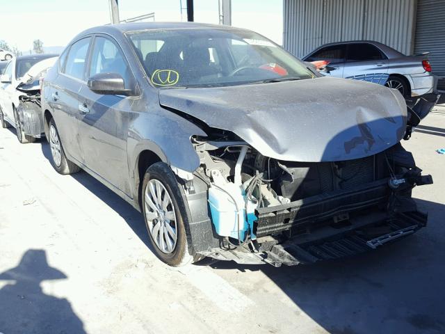 3N1AB7AP9FY372196 - 2015 NISSAN SENTRA S GRAY photo 1