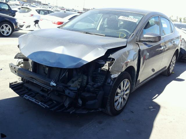 3N1AB7AP9FY372196 - 2015 NISSAN SENTRA S GRAY photo 2