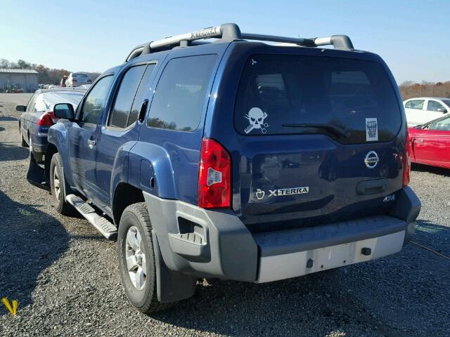 5N1AN08W09C509043 - 2009 NISSAN XTERRA OFF BLUE photo 3