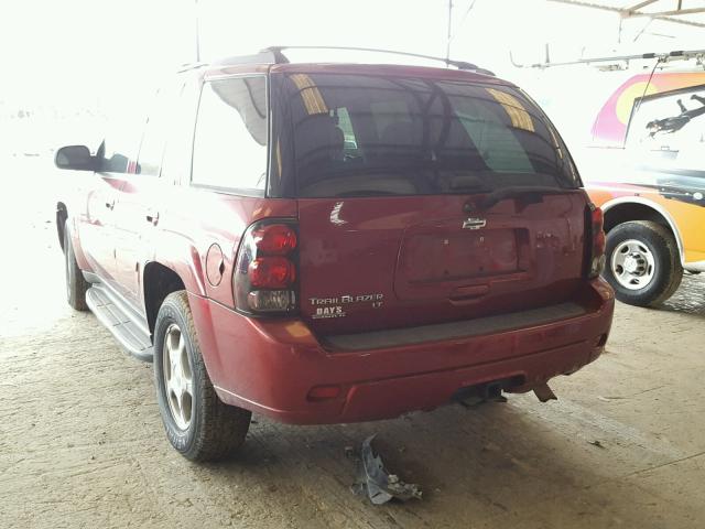 1GNDS13S282146132 - 2008 CHEVROLET TRAILBLAZE MAROON photo 3