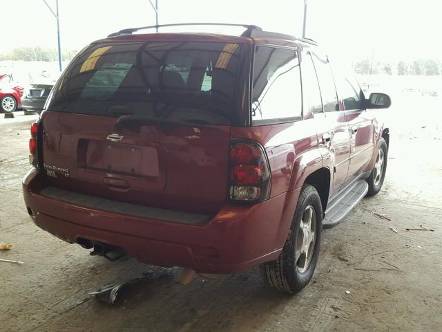 1GNDS13S282146132 - 2008 CHEVROLET TRAILBLAZE MAROON photo 4