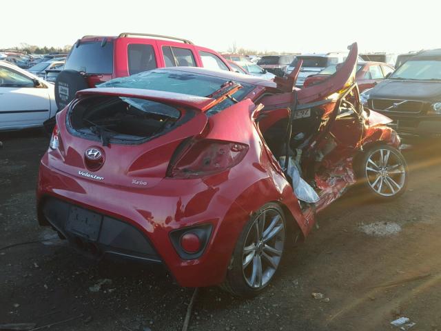 KMHTC6AE2DU098119 - 2013 HYUNDAI VELOSTER T RED photo 4