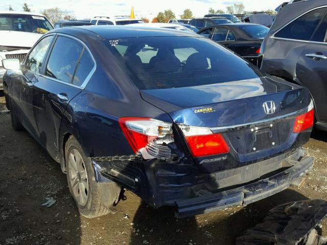 1HGCR2F37DA183608 - 2013 HONDA ACCORD LX BLUE photo 3