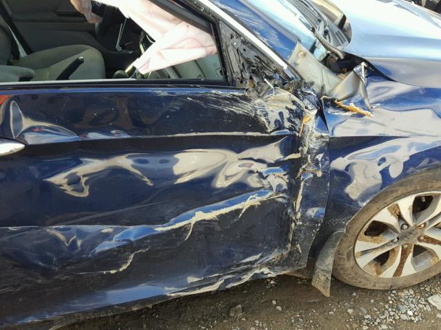 1HGCR2F37DA183608 - 2013 HONDA ACCORD LX BLUE photo 9