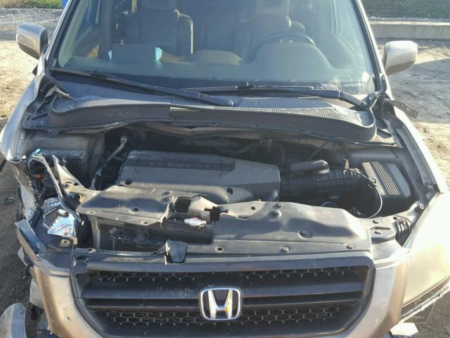 2HKYF18614H506381 - 2004 HONDA PILOT EXL GOLD photo 7