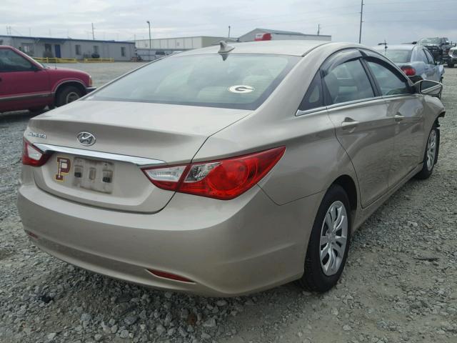 5NPEB4AC3BH212512 - 2011 HYUNDAI SONATA GLS GOLD photo 4