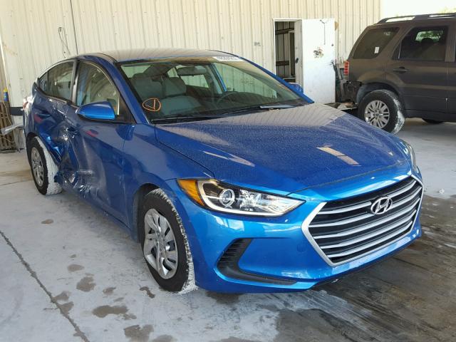 KMHD74LF2HU404230 - 2017 HYUNDAI ELANTRA SE BLUE photo 1