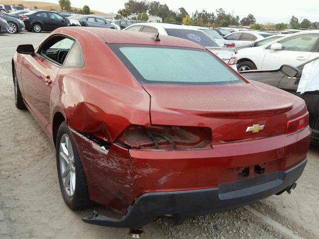 2G1FA1E33E9166650 - 2014 CHEVROLET CAMARO LS RED photo 3