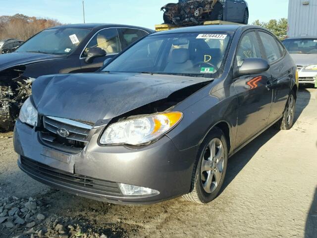 KMHDU46D08U524417 - 2008 HYUNDAI ELANTRA GL GRAY photo 2