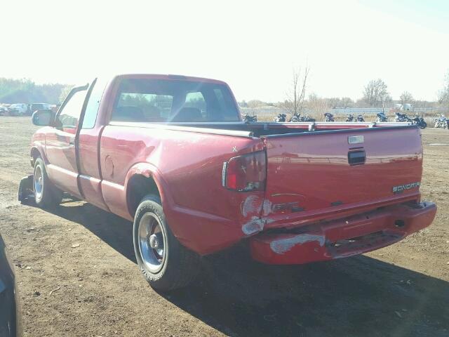 1GTCS195318114301 - 2001 GMC SONOMA RED photo 3